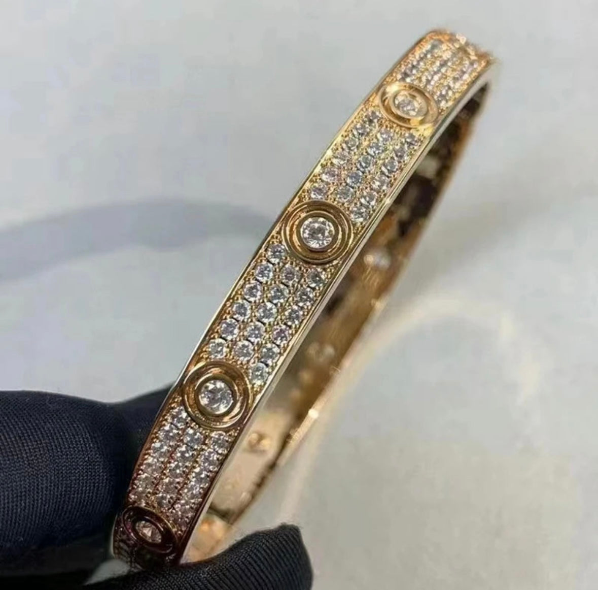 Designer Titanium Steel Bracelet 18k Gold Plating