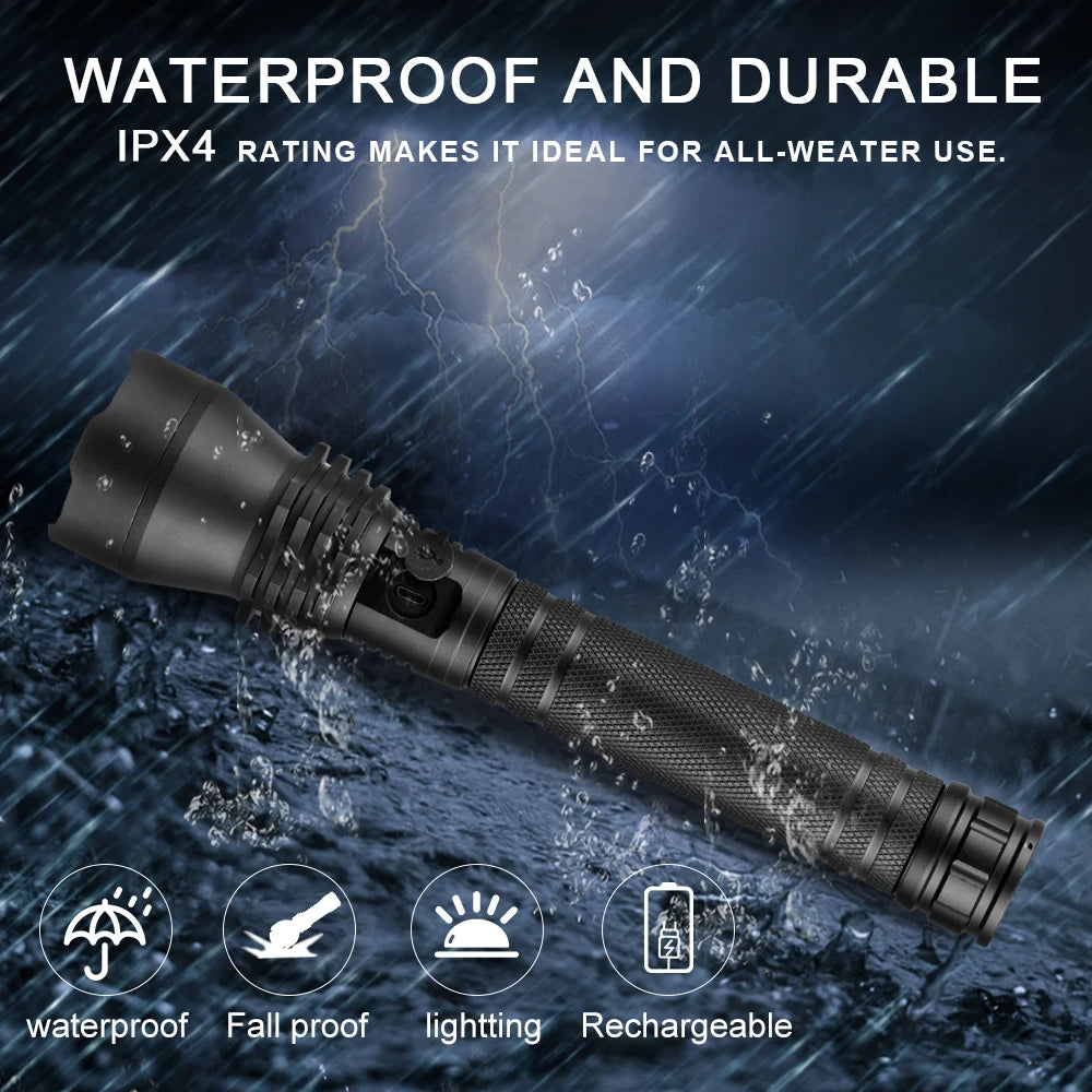 Anjoet Lamp xhp50.2 powerful flashlight usb Zoom led torch light Aluminum 5 Mode 18650 or 26650 battery Outdoor hunting Camp