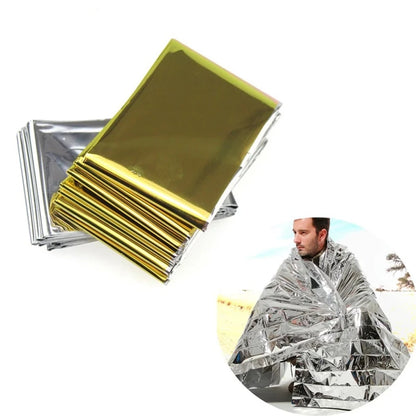 Gold Silver 160x210cm Emergency Blanket Lifesaving Thermal Insulation Sunscreen Survival Rescue Blankets Kit Camping Equipment