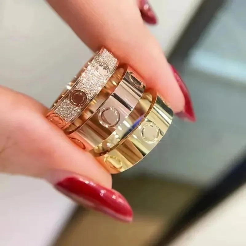 Gold Couple Ring Luxury Jewelry